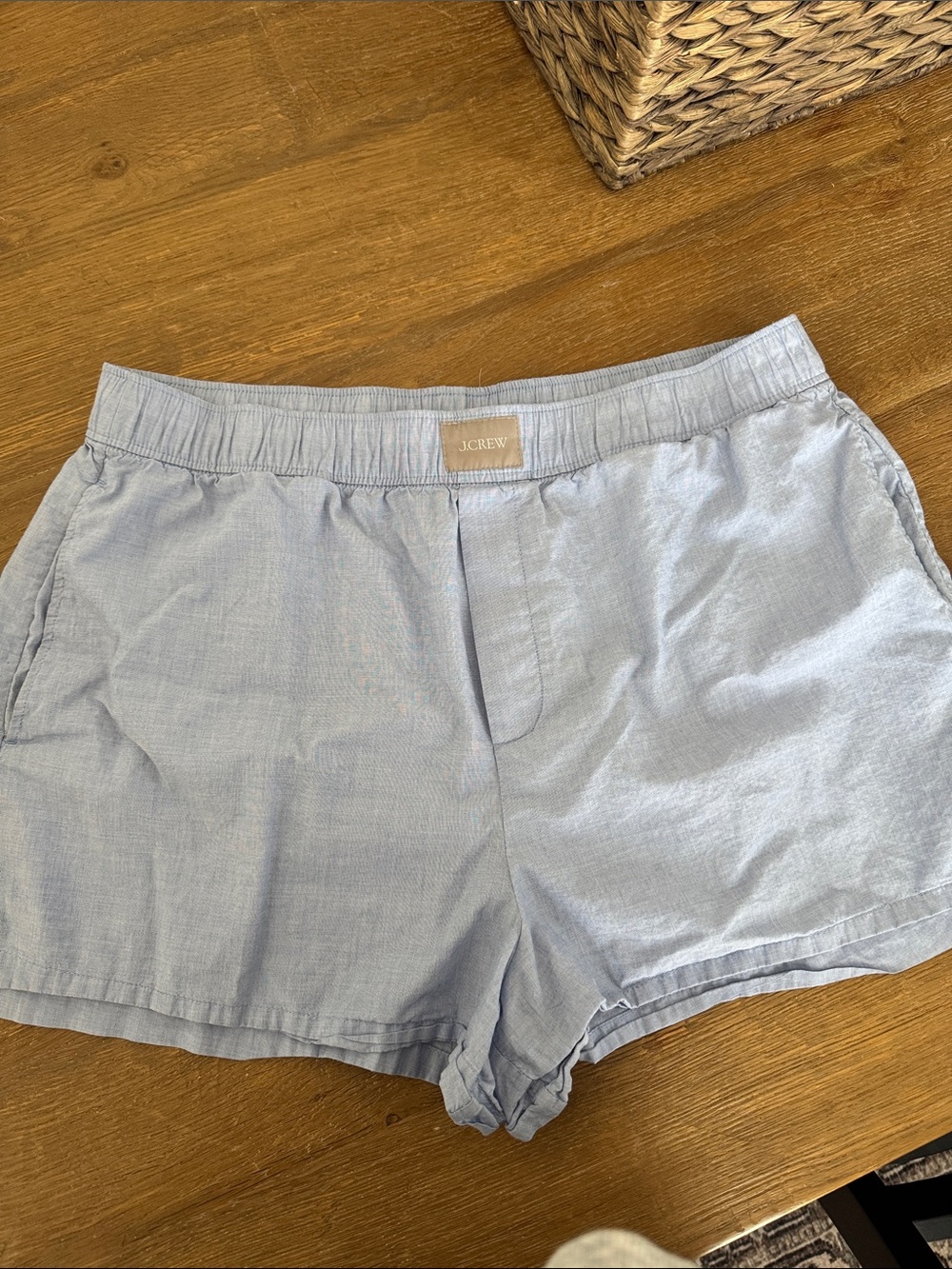 J. Crew Pale Blue Women's Casual Cotton boxer Shorts